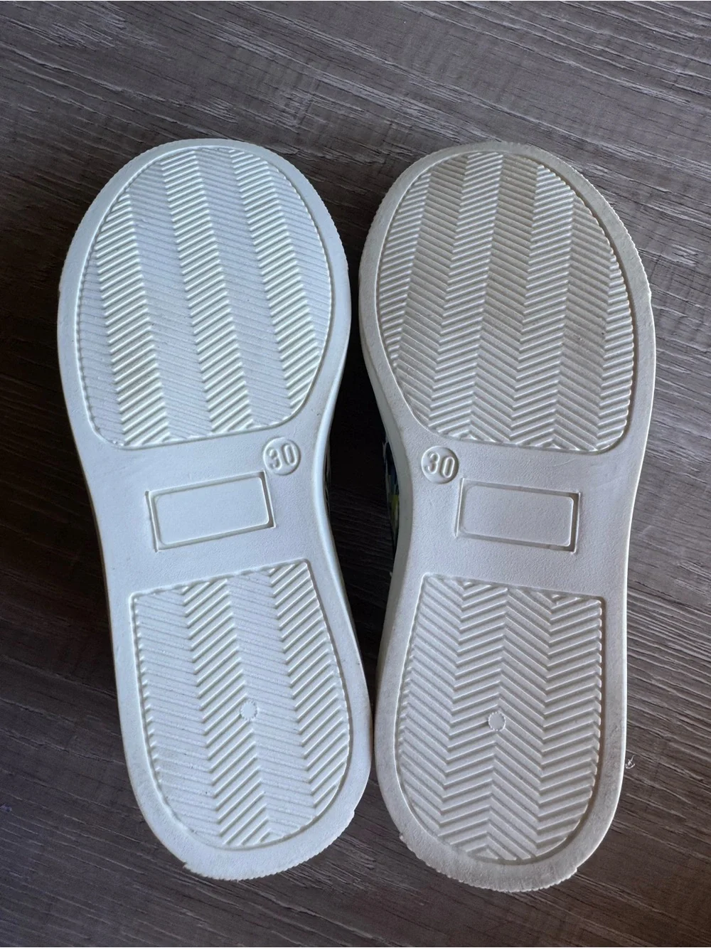 Slip-On Sneakers with Blue, Yellow & White Abstract Print